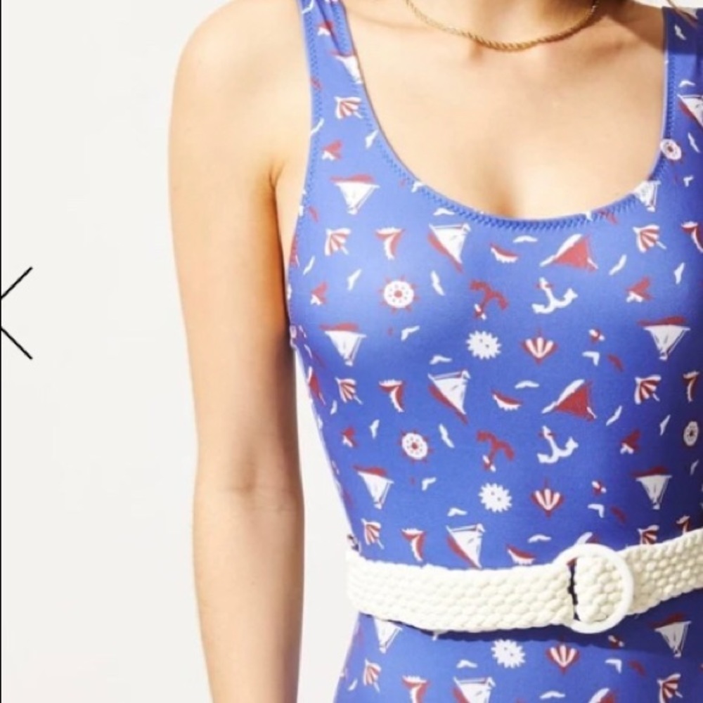 Bathing suit , Solid and stripe nautical theme,